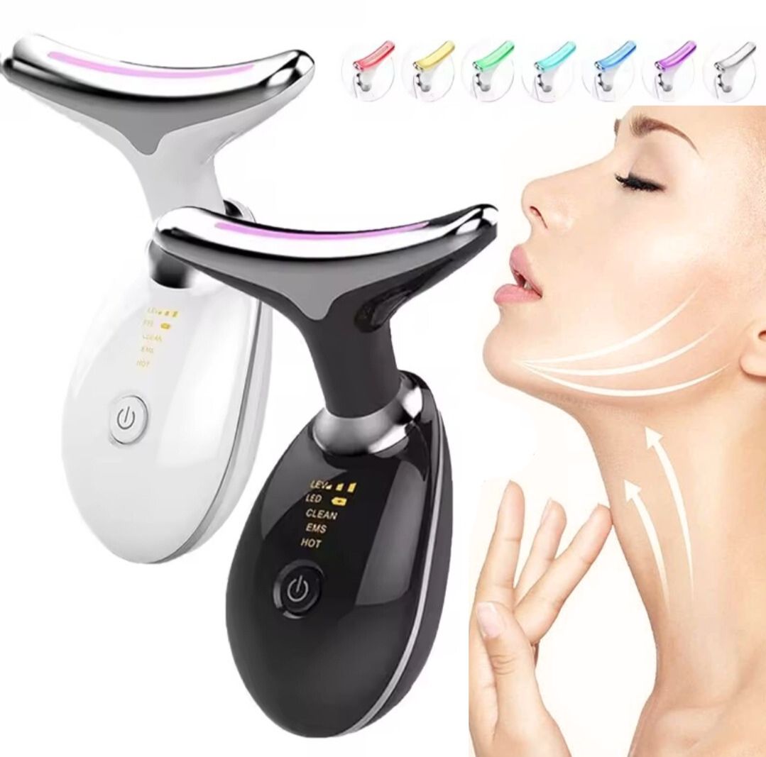 Portable Multi-Color LED Light Therapy Face Massager